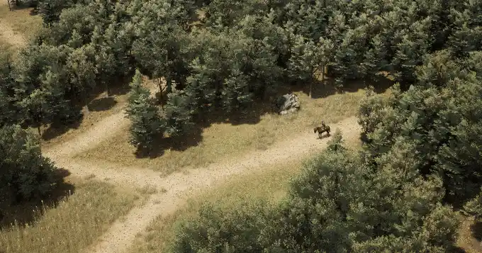 Une forêt passant des verts de l'été aux roux de l'automne