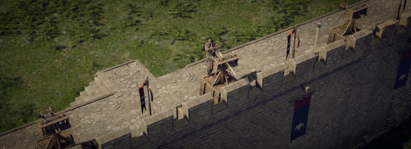 Scorpion posé sur une plateforme derrière un parapet